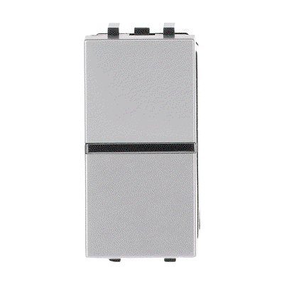 Pulsante Without imprint Single push button 1P 1NO 0NC 1CO Argento - Zenit