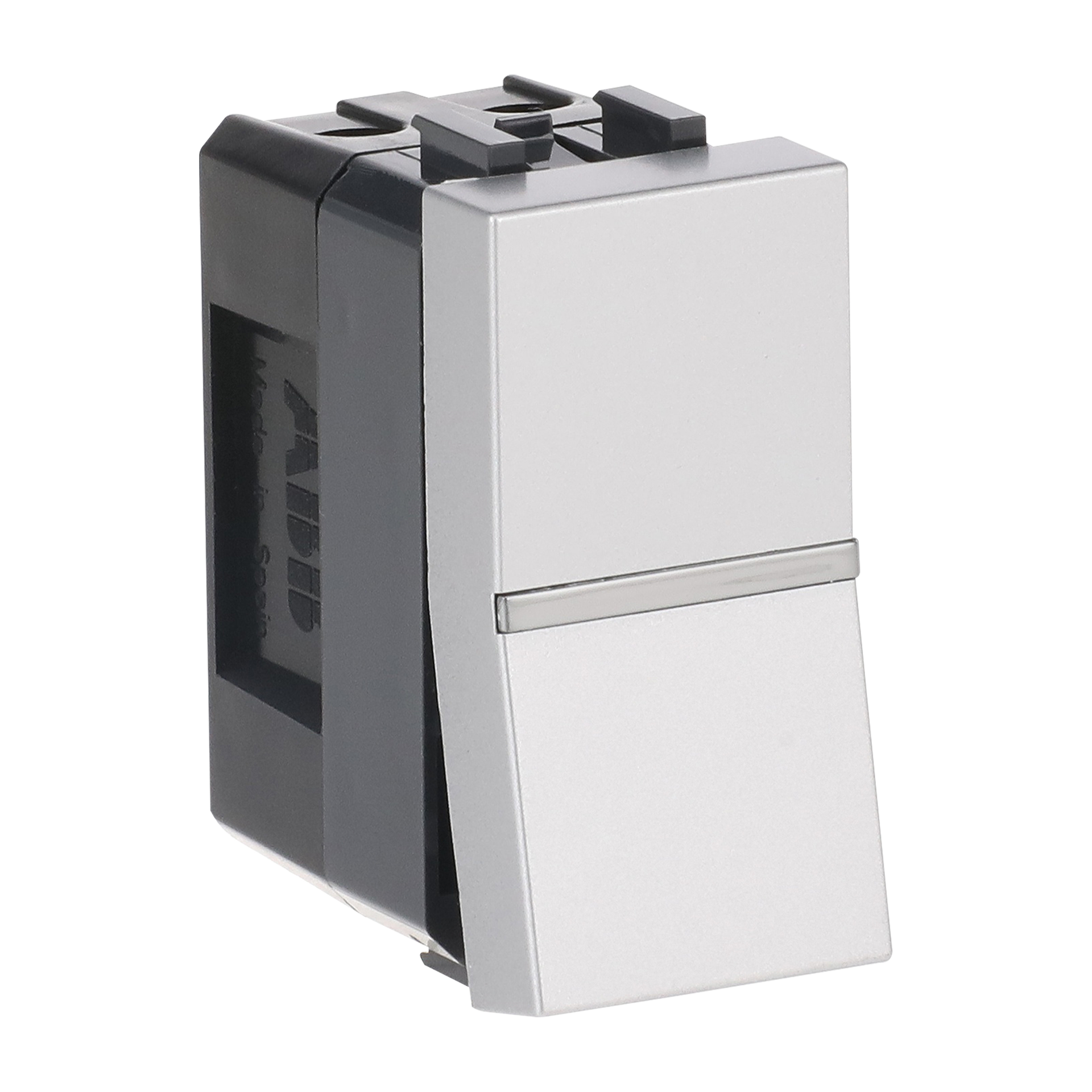 Pulsante Without imprint Single push button 1P 1NO 0NC 1CO Argento - Zenit – Immagine 3 di 4