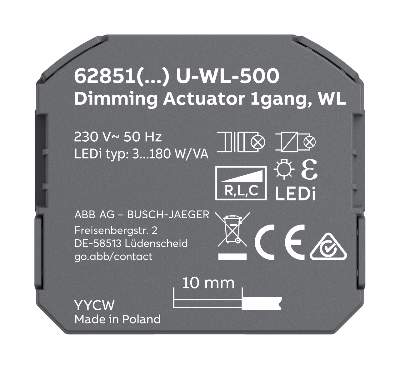 Dimming Actuator 230 V AC free@home wireless – Immagine 2 di 4