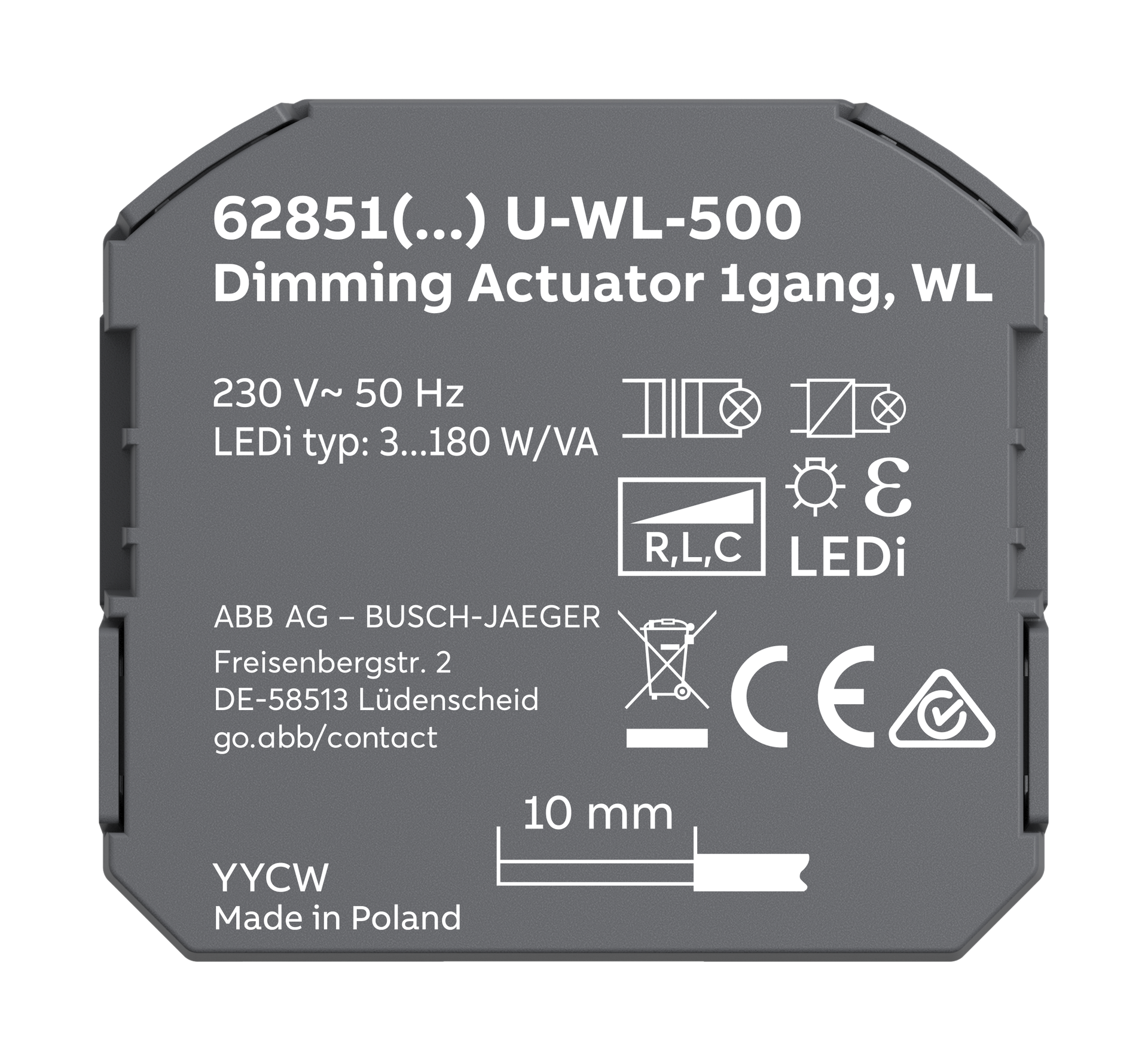 Dimming Actuator 230 V AC free@home wireless – Immagine 2 di 4