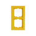 Cover frame 2-gang yellow - Busch-axcent