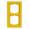 Cover frame 2-gang yellow - Busch-axcent