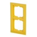 Cover frame 2-gang yellow - Busch-axcent
