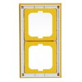Cover frame 2-gang yellow - Busch-axcent