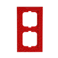 Cover frame 2-gang red - Busch-axcent