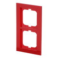 Cover frame 2-gang red - Busch-axcent