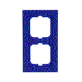Cover frame 2-gang blue - Busch-axcent