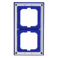 Cover frame 2-gang blue - Busch-axcent