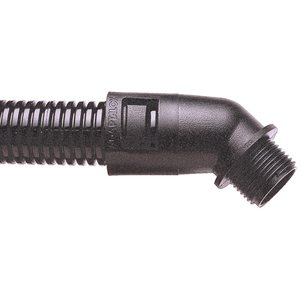 45D PA66 FITTING M25 28MM-BL