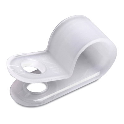 CABLE CLAMP WHT PLAIN EDGE 1.0 DIA