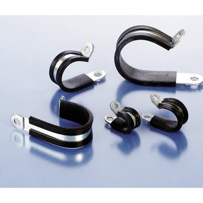 PIPE CLAMP GALV STL/EPDM NW48 BLK