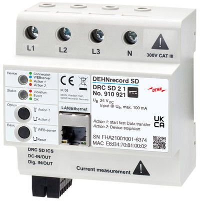 DEHNrecord SD apparato multifunzionale di misurazione e analisi con alimentazione 24 VDC