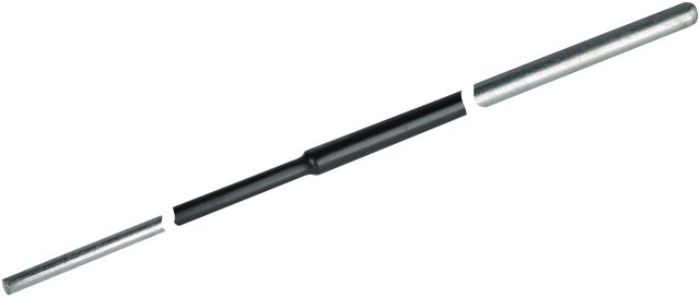Asta di adduzione L = 2500 MM con riduzi one del diametro D 16/10mm parzialmente isolato