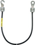 Cavo di messa a terra 10mm²/L 0,15m nero  con cad. 1 capocorda (C)M8 e (B)M8/10