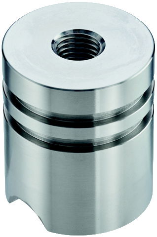 Edelstahl-Erdungsbrücke NIRO mit Gewinde M16 D 50mm H 77mm