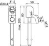 Pinza per punti fissi a sfera 25-120 qmm , D= 20 mm