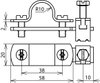 Morsetto in PA per cond. HVI Fe/tZn-INOX  D 20mm  sezione 4-95mm²