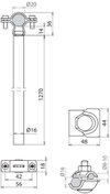 Distanziatore D16mm L1270mm Al HVIpower
