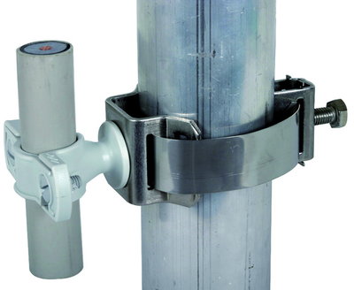 Staffa portafilo in materiale plastico-Inox per conduttura HVI D23mm con fascetta D50-300mm
