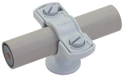 Staffa portafilo PA grigio per conduttura HVI D 23mm con rivestimento D 30mm e IG M8