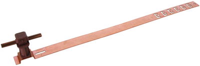 Staffa portafilo per tetti UNIsnap Cu/P marrone H 36mm Td 8mm con staffa punzona ta L 475mm