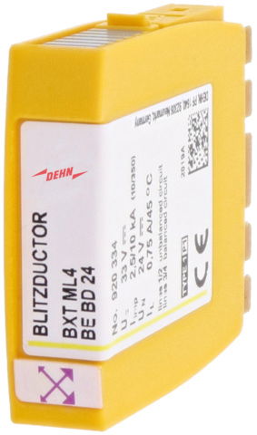 Modulo di protezione per corrente da fulmine per due fili singoli e una coppia di fili BLITZDUCTOR XT