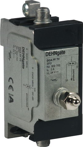 Limitatore di sovratensione DEHNgate per  impianti satellitari ed a banda larga a  75 Ohm