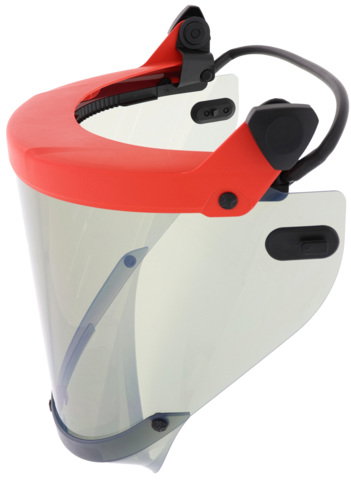 Visiera protettiva provata con arco elettrico con nastro, classe 2, valore ATPV: 14 cal/cm²