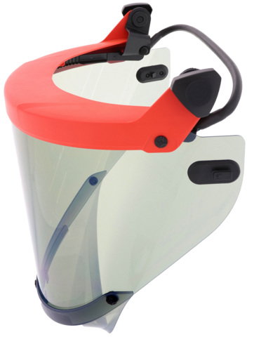 Visiera protettiva provata con arco elettrico con nastro, classe 2, valore ATPV: 25 cal/cm²