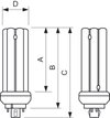 MASTER PL-T 4 Pin - Compact fluorescent lamp without integrated ballast - Potenza: 18 W - Classe di efficienza energetica (ELL): A