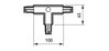 3-circuit track - T-coupling piece right - T-COUPLER RIGHT