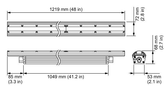 2700 K - 10° x 60° - 1219 mm - Lunghezza: 1219 mm – Immagine 2 di 2