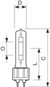 MASTER SDW-TG Mini - High pressure sodium-vapour lamp - Potenza: 50.0 W - Classe di efficienza energetica (ELL): B