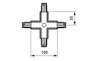 3-circuit track - Coupling piece X-shape 4x 90° - X-COUPLER