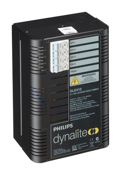 4 channel Leading Edge Dimmer Controller with a maximum load per channel of 10 A.