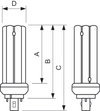 MASTER PL-T 2 Pin - Compact fluorescent lamp without integrated ballast - Potenza: 18 W - Classe di efficienza energetica (ELL): B