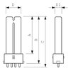 MASTER PL-S 4 Pin - Compact fluorescent lamp without integrated ballast - Potenza: 9 W - Classe di efficienza energetica (ELL): A