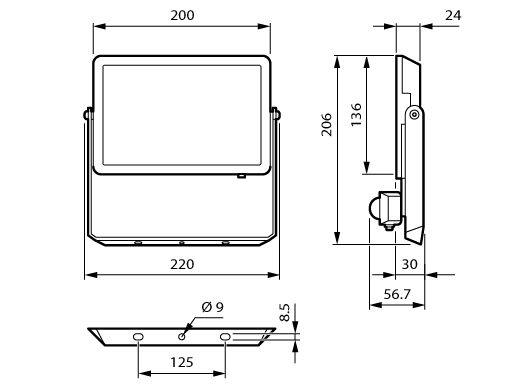 Proiettori Mazda gen2, 50 W, 4750 lm, 4000 K, CRI80, Dimmer basato su sensore, Simmetrica, MDU1, IP65 – Immagine 31 di 31