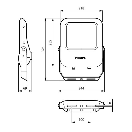 CoreLine Tempo All-in, Floodlight, 35 W, 4500 lm, 5000 lm, 3000 K, 4000 K, 5700 K, CRI80, Asimmetrica – Immagine 16 di 16