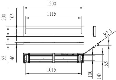 CoreLine surface mounted gen 4, All-in, 38.5 W, 23 W, 1200x200 mm, 3600 lm, 4500 lm, 6000 lm, 4000 K, DALI, UGR19 – Immagine 9 di 9
