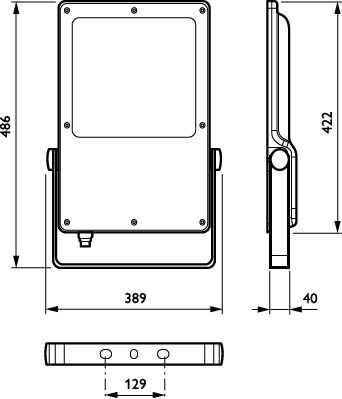 CoreLine Tempo Large, Floodlight, 141 W, 21000 lm, 4000 K, CRI70, Asimmetrica, IP66 – Immagine 12 di 12