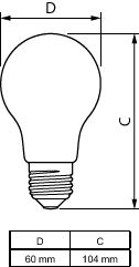 CorePro, LEDbulb, A60, 75 W, E27, 2700 K, 1055 lm, CRI 80, 15000 ore, Vetro – Immagine 14 di 14