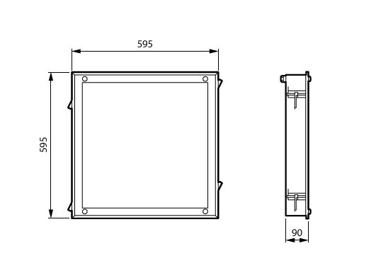 Cleanroom CR350B, ISO 14644-1 Air cleanness Class 1, 41 W, 600x600 mm, 4000 lm, 4000 K, CRI90, DALI, UGR19 – Immagine 13 di 13