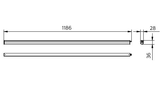 Ledinaire Batten, 20 W, L1200 mm, 1900 lm, 3000 K, Opale, IP20, TW1-ready – Immagine 9 di 9