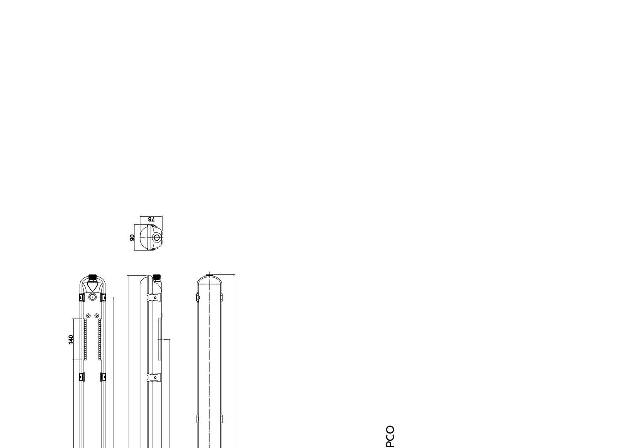 Ledinaire Stagna WT065C, 60 W, L1500 mm, 9800 lm, 4000 K, Simmetrica, Trasparente, IP65, IK08, TW1-ready – Immagine 5 di 5