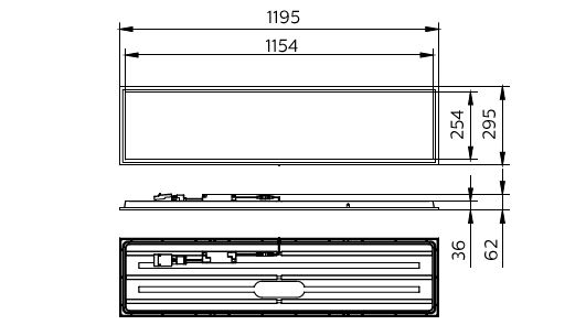 Pannello CoreLine gen6, 26 W, 1200x300 mm, VPC, 3600 lm, 4000 K, EL-ready – Immagine 11 di 11
