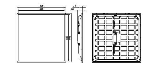 Ledinaire panel gen5, 28 W, 600x600 mm, VPC, 3400 lm, 4000 K, UGR19 – Immagine 12 di 12