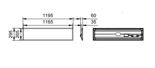 Pannello Mazda+, 28, 1200x300 mm, VPC, 3400 lm, 4000 K, DALI, UGR19 – Immagine 7 di 7