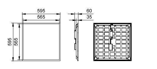 Pannello Mazda+, 28, 600x600 mm, VPC, 3400 lm, 4000 K, DALI, UGR19 – Immagine 7 di 7