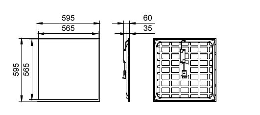 Pannello Mazda+, 28, 600x600 mm, VPC, 3400 lm, 4000 K, UGR19 – Immagine 25 di 25